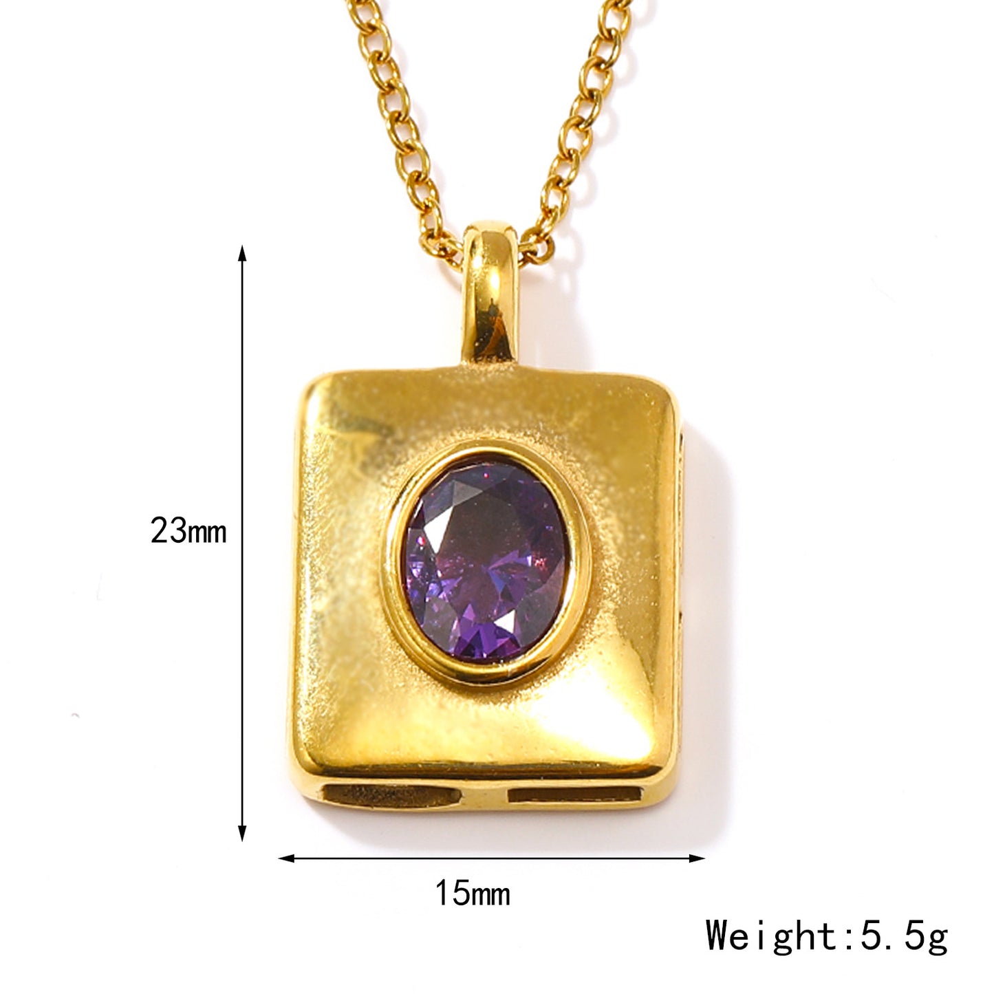 Women's Fashionable All-match Inlaid Color Zircon Necklace